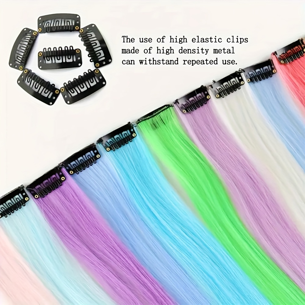 Glow In Dark Hair Extensions Clip In Fluorescence Hair - Temu