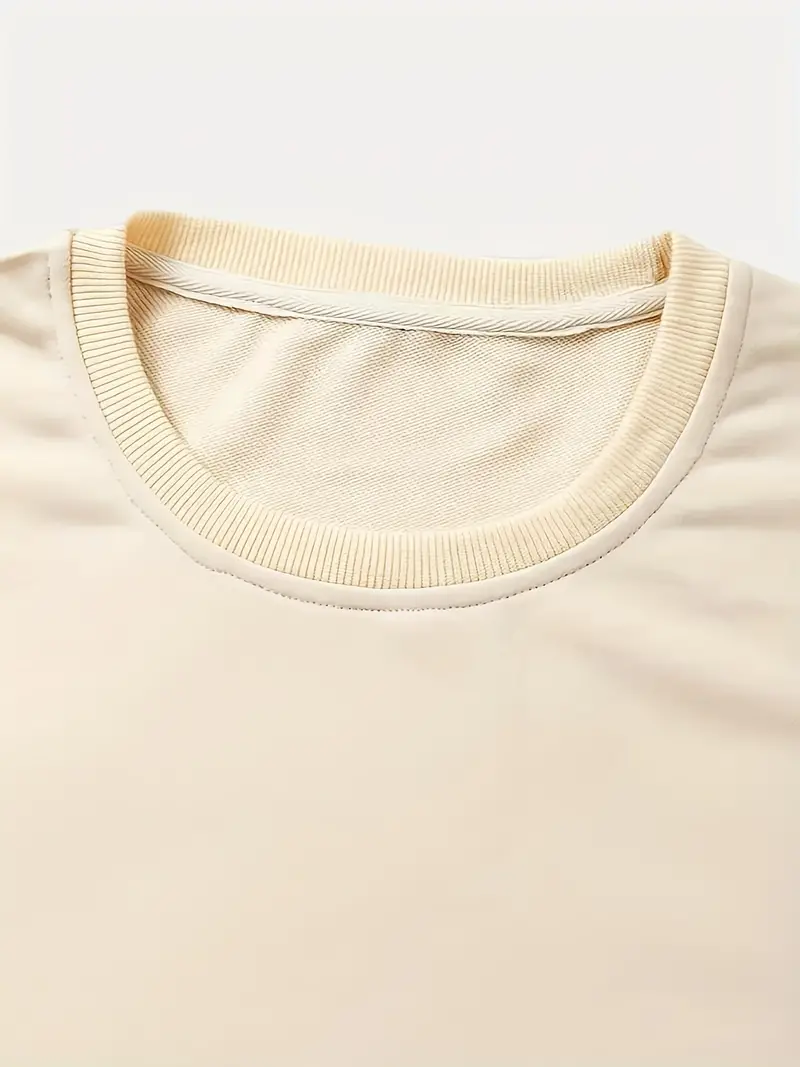 simple blessed letter print sweatshirt casual long sleeve crew neck sweatshirt womens clothing details 1