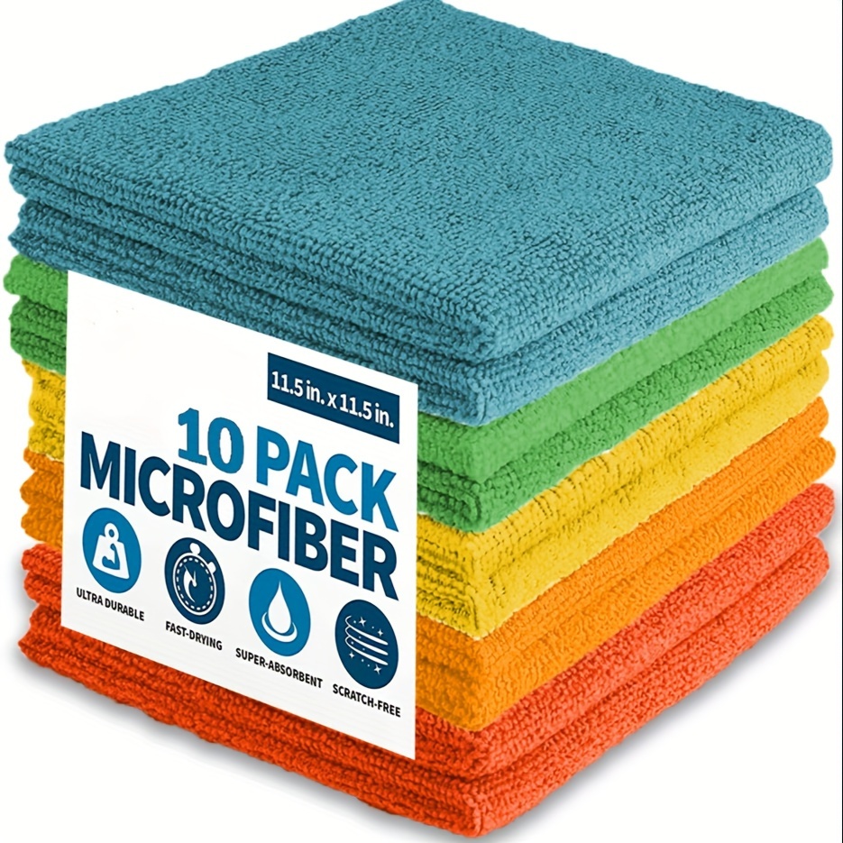 Microfiber Cleaning Cloth, Cleaning Towels For Housekeeping, Reusable And  Lint Free Cloth Towels, Home Kitchen Supplies, Random Color | Best Cleaning