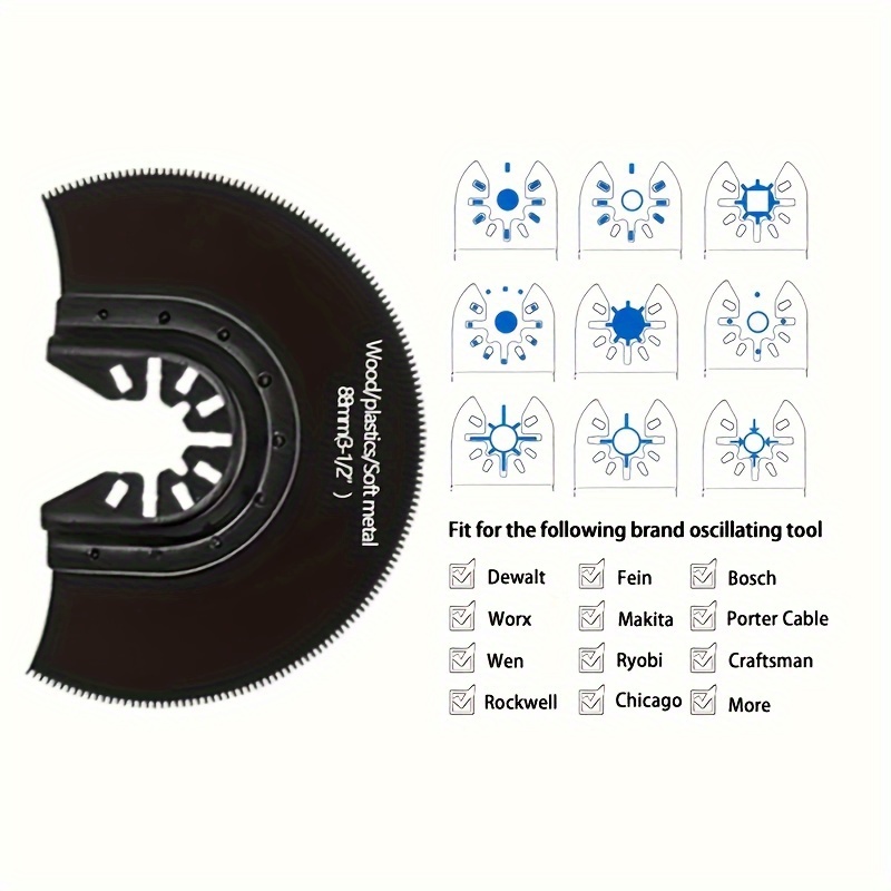 Semi circular Hcs Oscillating Segmented Saw Bladefor Temu