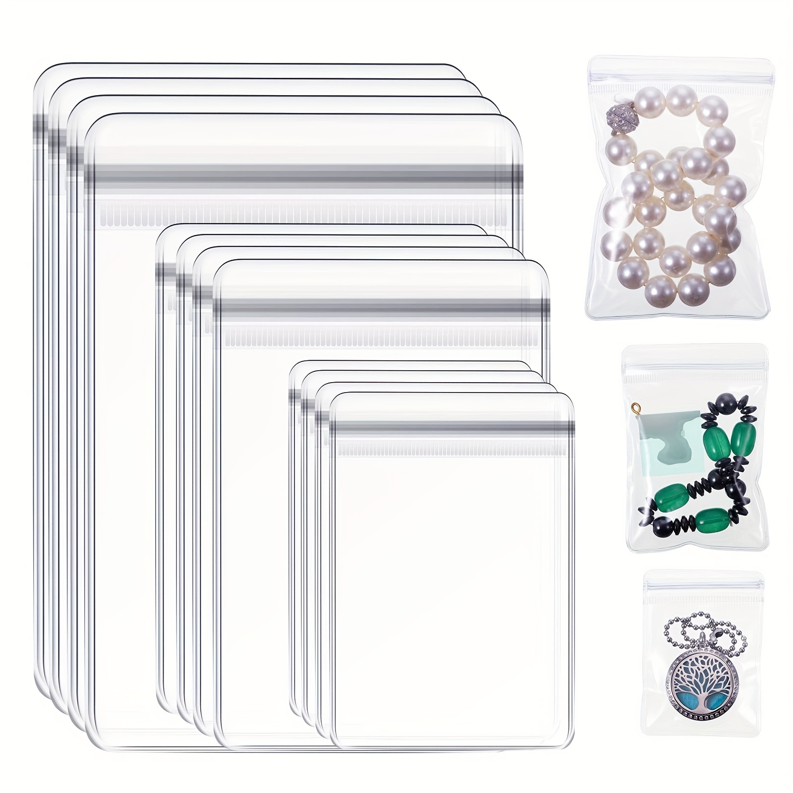 Pvc Transparent Sealed Dustproof Plastic Bags Jewelry Bags - Temu