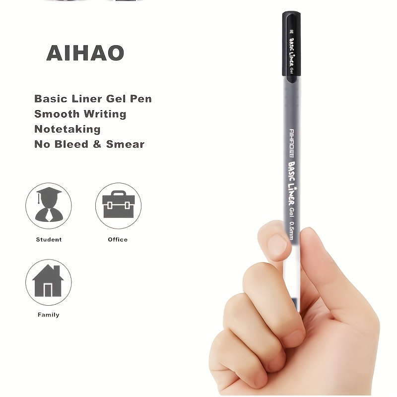 AIHAO Milky Gel Pens, Fine Point, Color Pen For Journaling, Drawing, Adult  Coloring, Note Taking, 6 Pack, 0.5mm
