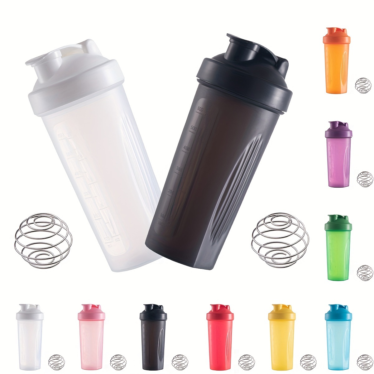 High Quality Protein Powder Shaker Bottle Stainless Steel Shaker Sports  Fitness Metal Water Bottle Thermal Cup Protein Blender