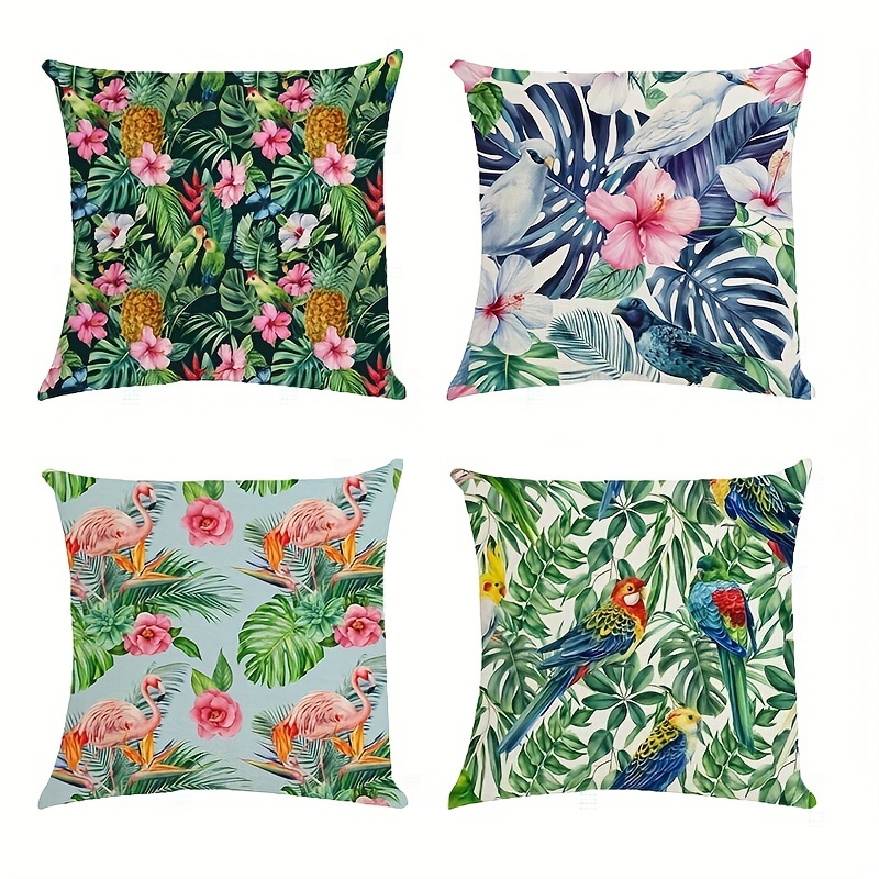 2pcs Vintage Floral Printed Throw Pillow Covers for Sofa Bed Car Living Room Home Decor