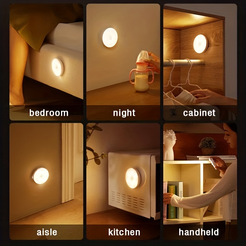 LED Night Light Motion Sensor Light Intelligent PIR For Bathroom Bedside  Corridor Aisle Toilet Staircase Cabinet Lighting