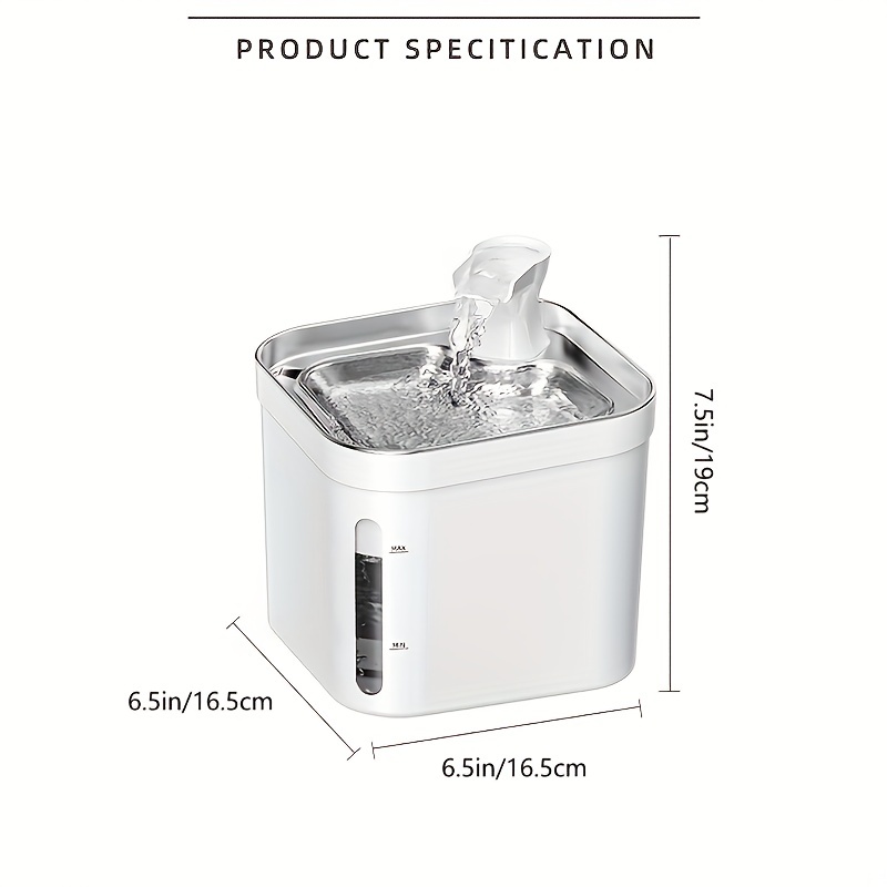 Stainless Steel Automatic Pet Water Dispenser - Perfect for Cats and Dogs -  Easy to Use and Clean