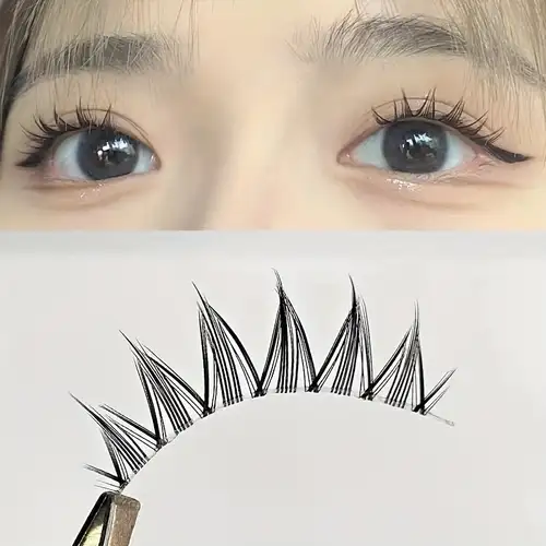 Natural Look Wispy Manga Lashes - Long Crisscross Japanese Style Cosplay Anime  False Eyelashes - Temu