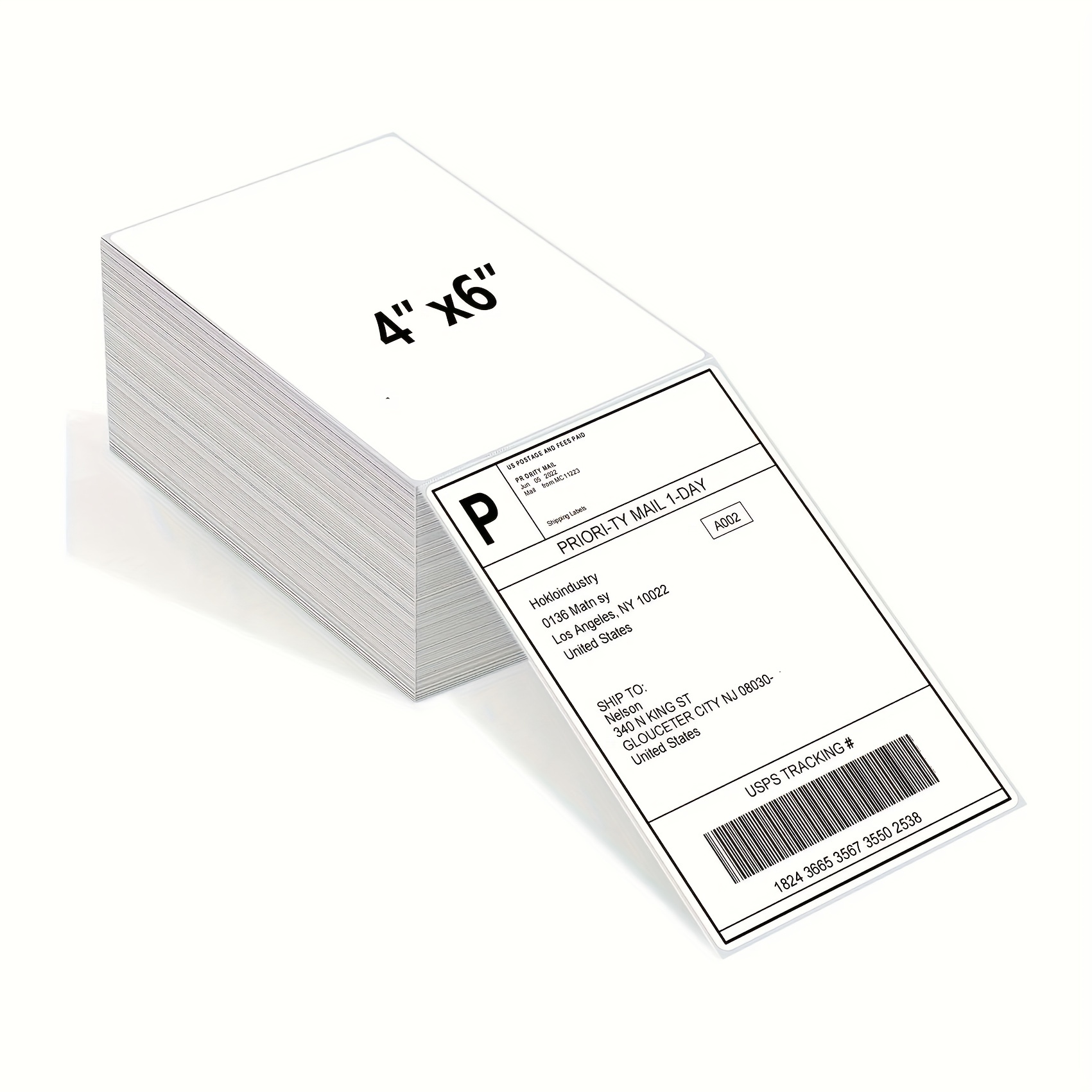 500pcs 10x15 Fan Fold Direct Thermal Label Waterproof Printer Paper