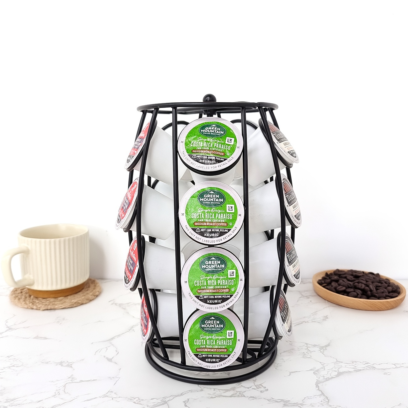 Rotating Coffee Pod Storage Rack Compatible With K cup - Temu