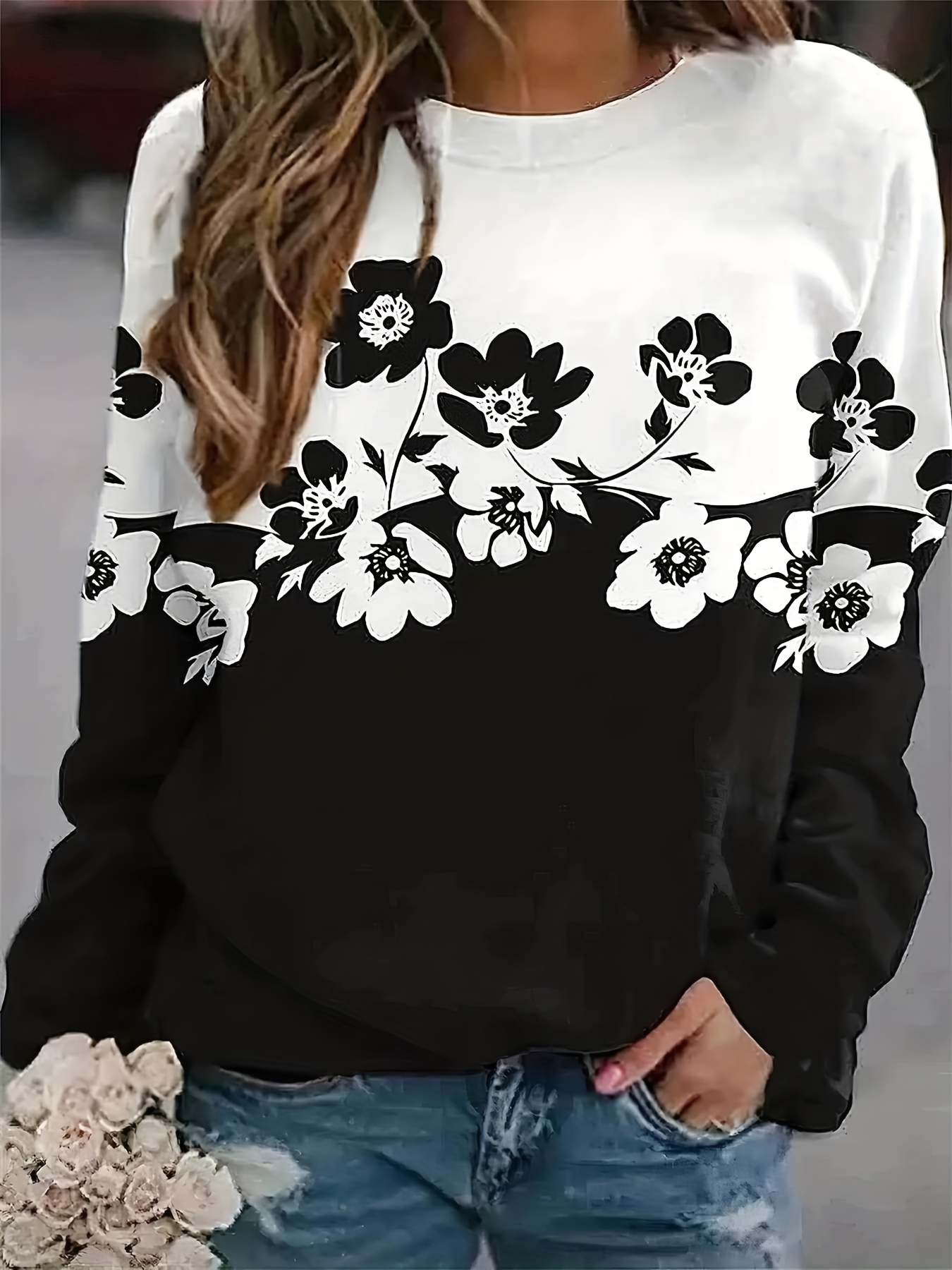 Cornia - Flower Print Sweatshirt
