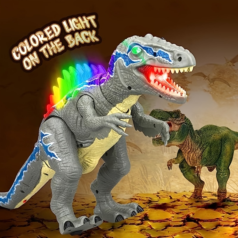 Juguete de dinosaurio T-Rex con control remoto con luces y sonido rugiente  realista para niños, juguetes electrónicos de dinosaurios que caminan, idea