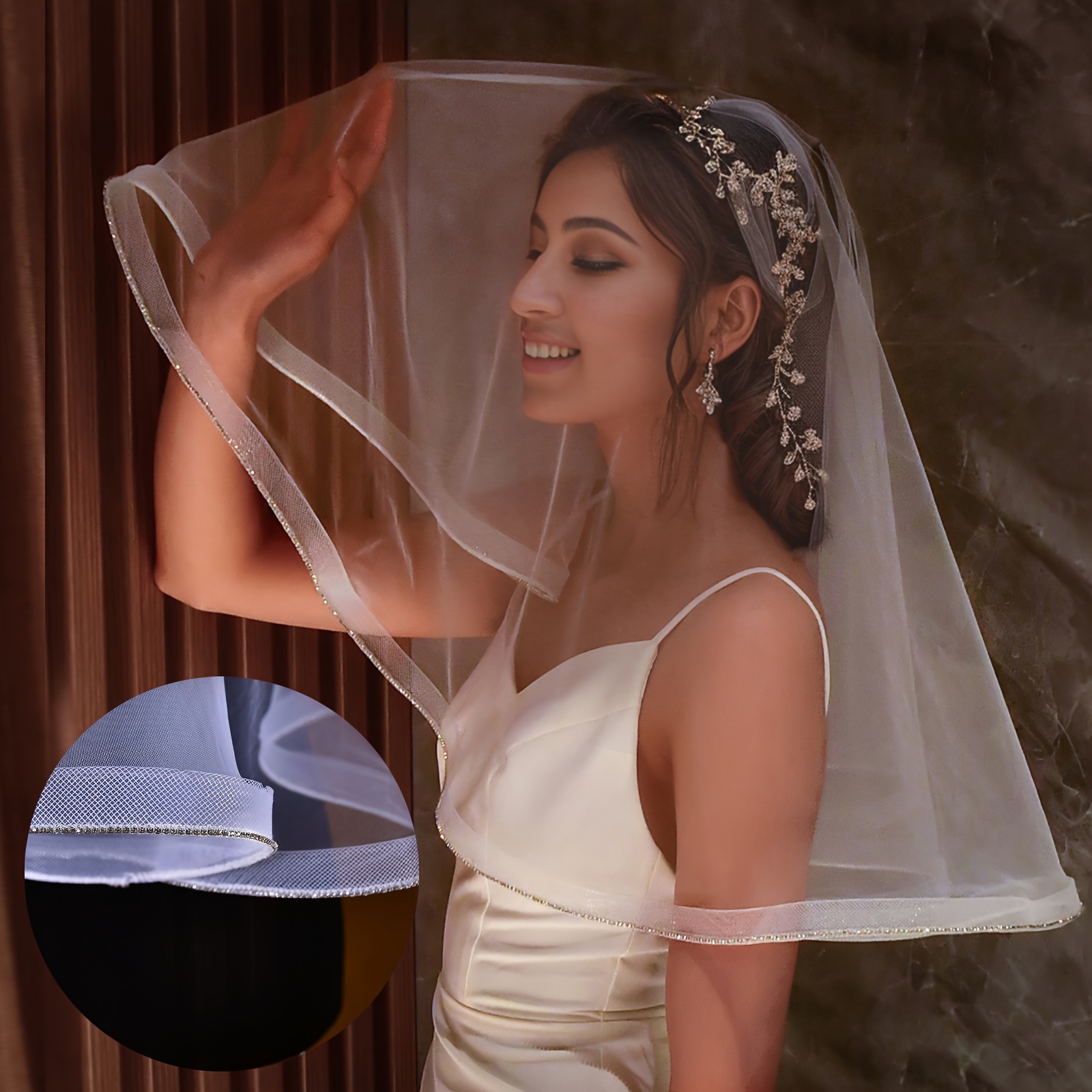 Short Small Veil With Hair Comb Bridal Wedding Gown Hair Accessories - Temu