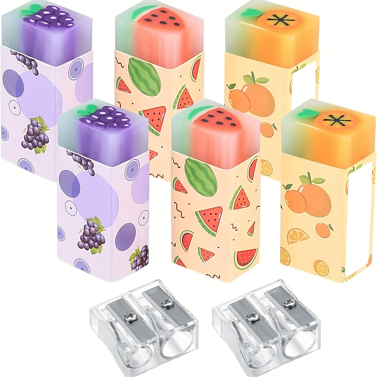 6pcs Pencil Erasers, Large White Erasers for School Office, Art Erasers for  Drawing, Small Size