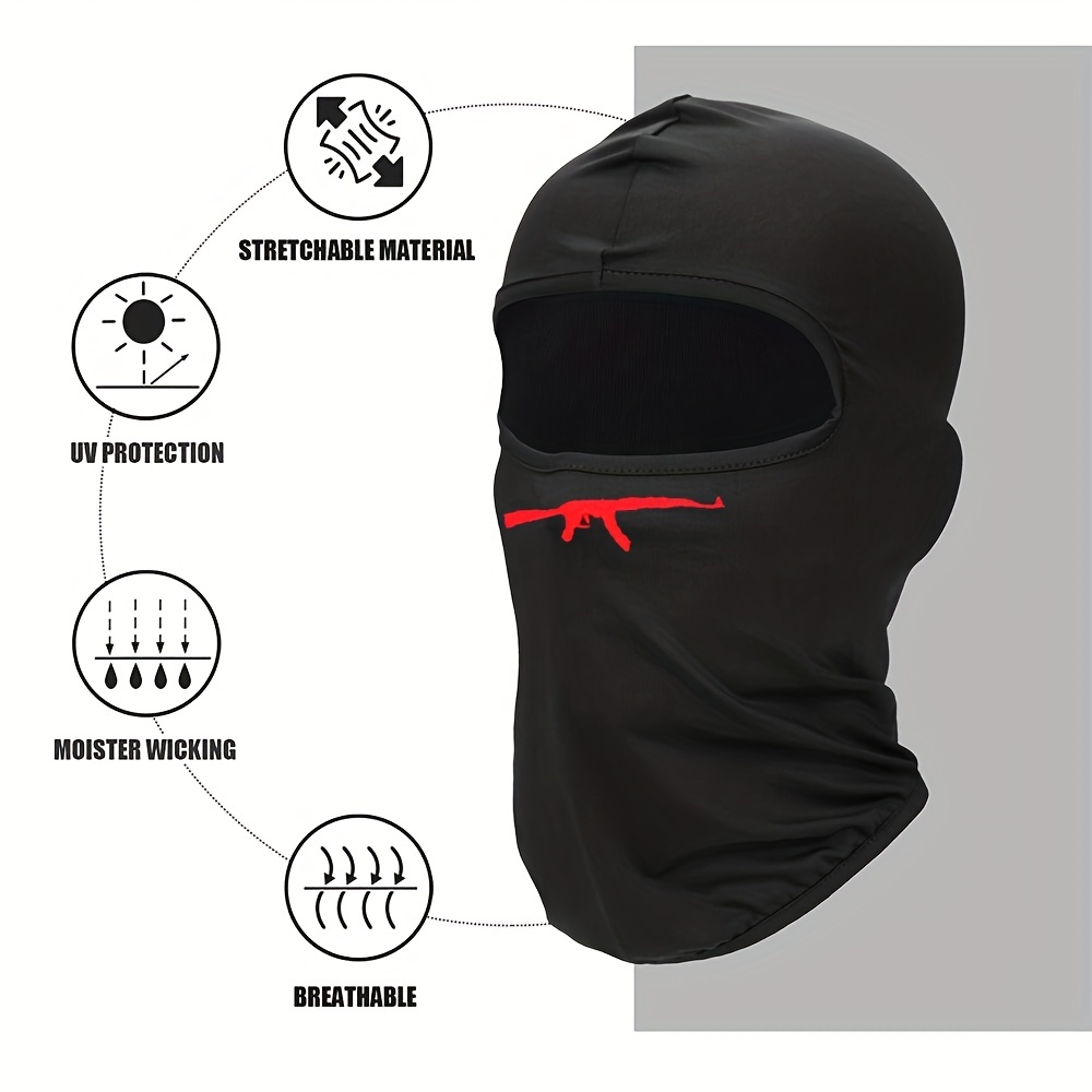 1pc Ak47 Impresión Balaclava Hombres Mujeres Máscara Montar Aire Libre  Máscara Prueba Viento Protector Solar, Envío Gratis, Devoluciones  Gratuitas
