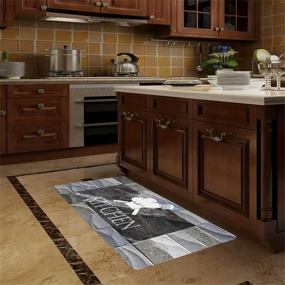 Brown Kitchen Floor Mat Cushioned Anti Fatigue Non Slip Waterproof