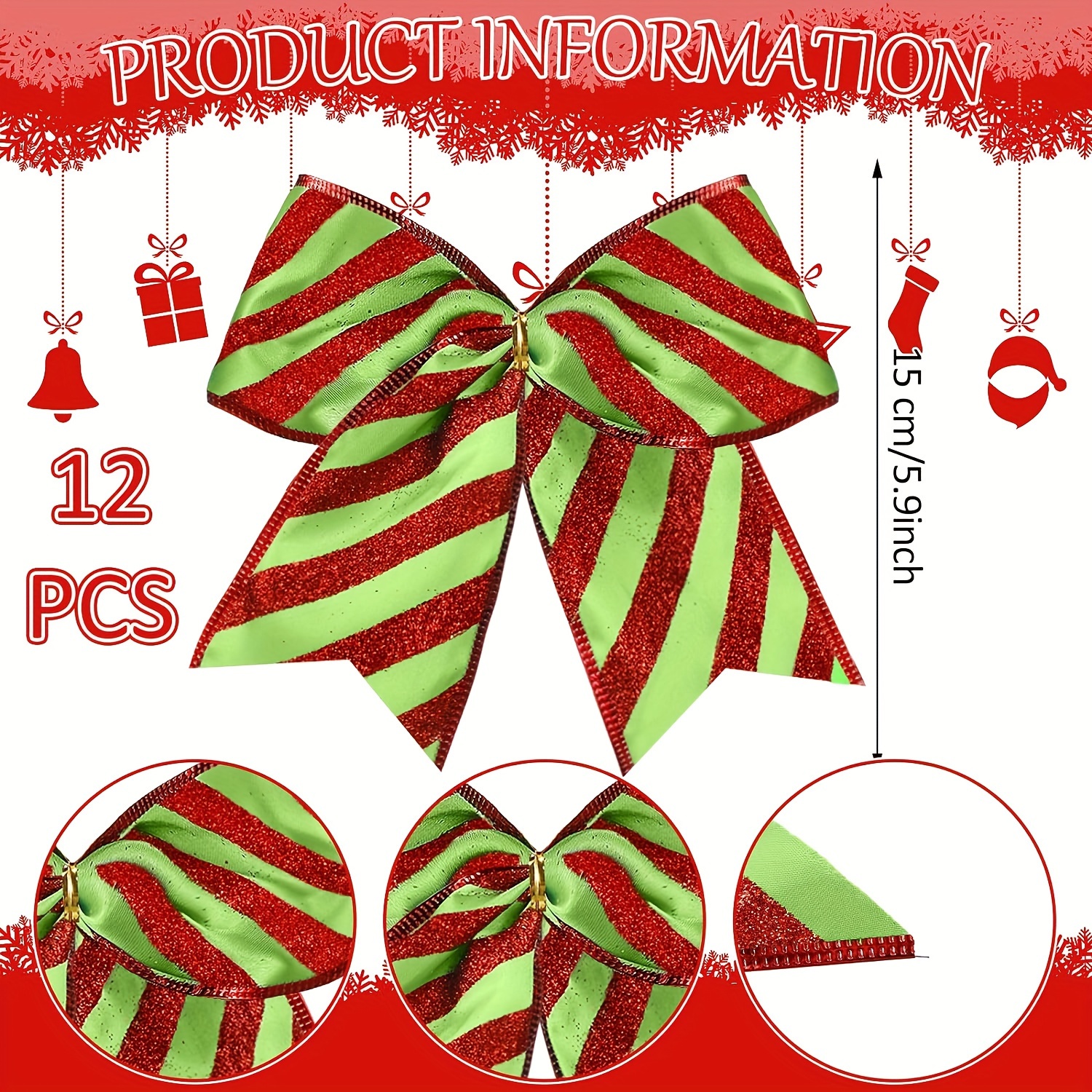 Red Gift Bow 9in