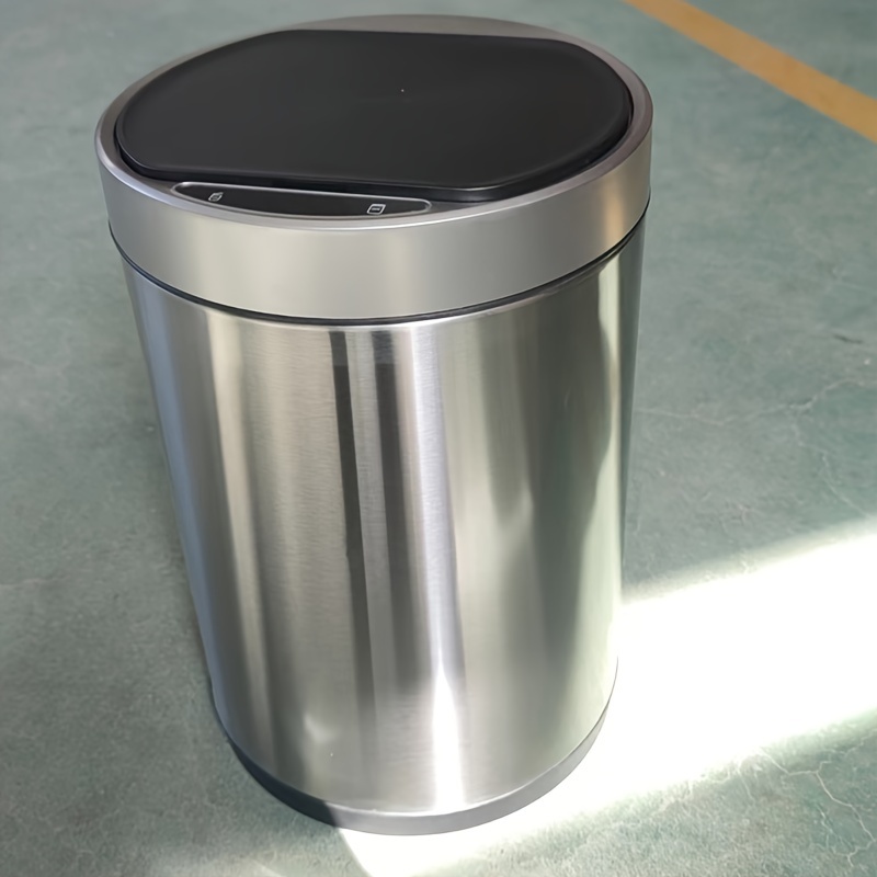 Mülleimer 40 Liter Brabantia Touch Bin oval matt Edelstahl auf