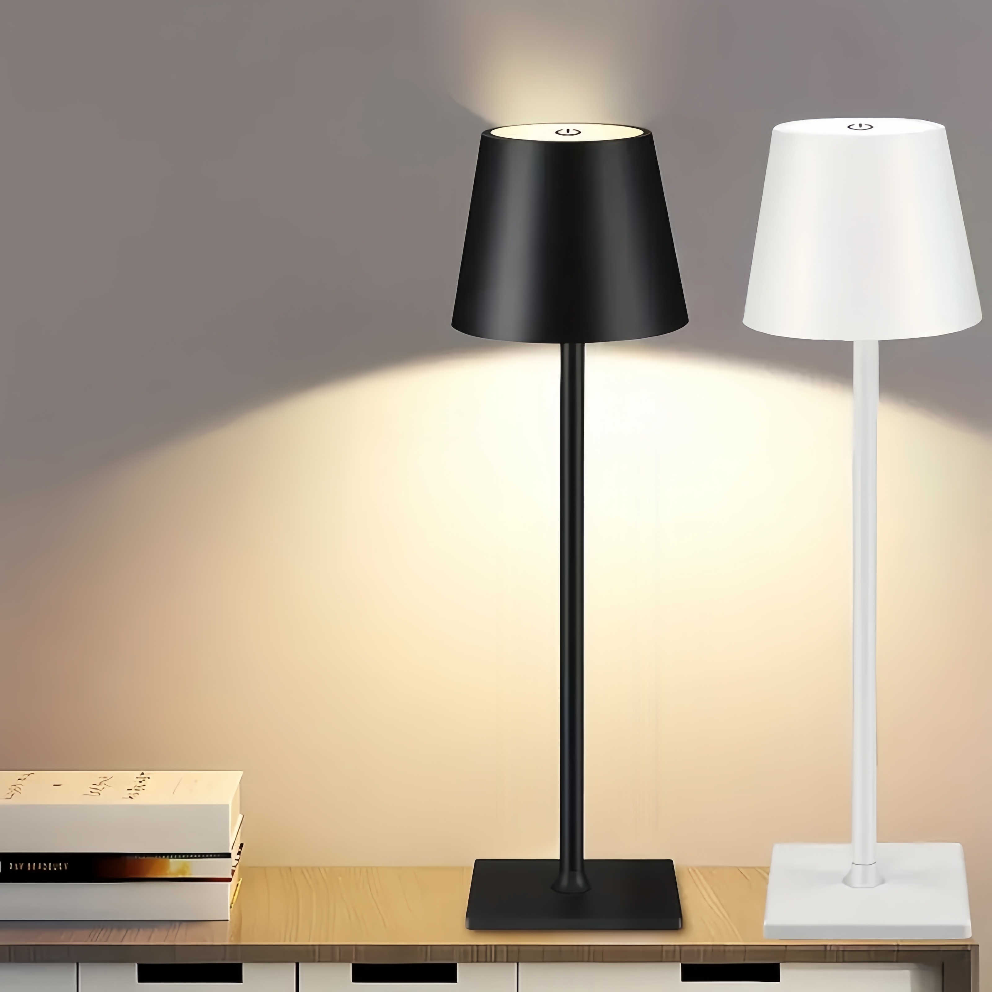  One Fire Lámpara inalámbrica, lámpara recargable de 10 brillo y  lámpara táctil RGB de 16 colores, mini lámpara portátil pequeña, lámpara  LED inalámbrica para dormitorio, lectura, oficina en casa, : Todo
