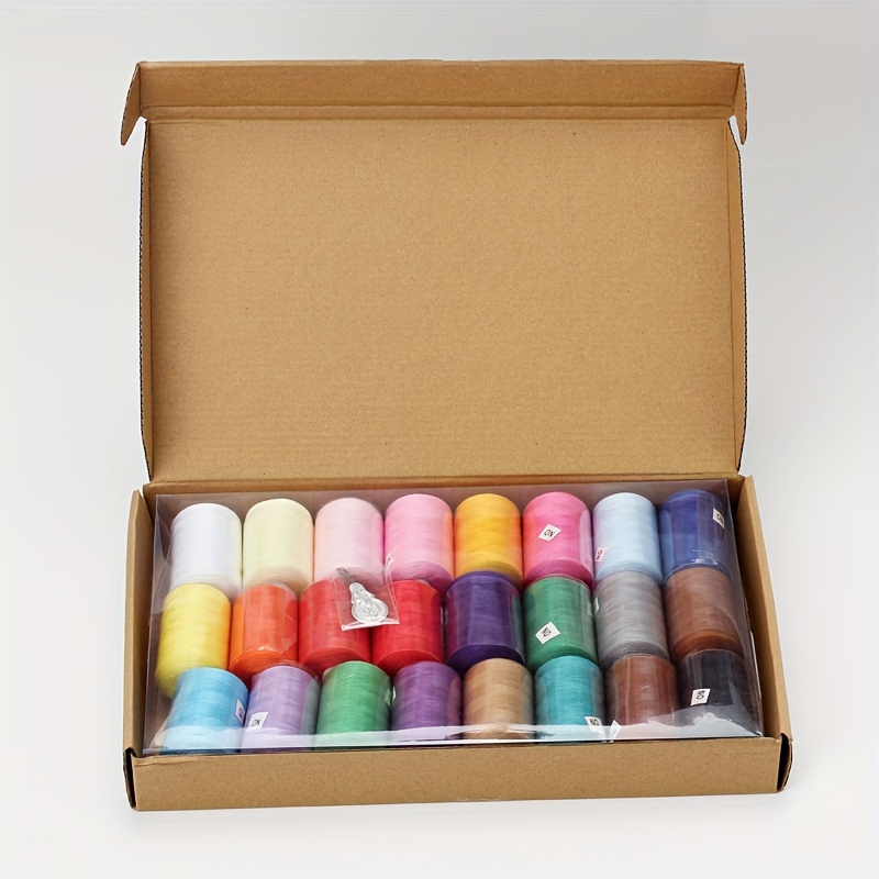 1 Set Of DIY Hand-sewn Thread 40S/2 Rainbow Sewing Thread Gradient Line  Sewing Machine Thread Multi-color Thread Clothing Accessories Twelve-color  Set