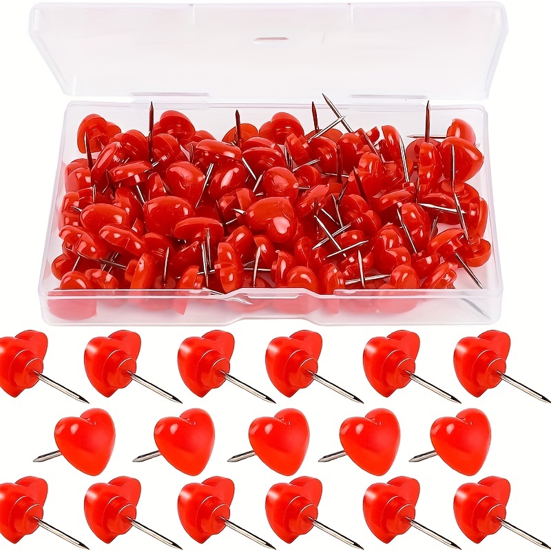 50 Unids/caja Chinchetas Plástico Forma Corazón Chinchetas - Temu Chile