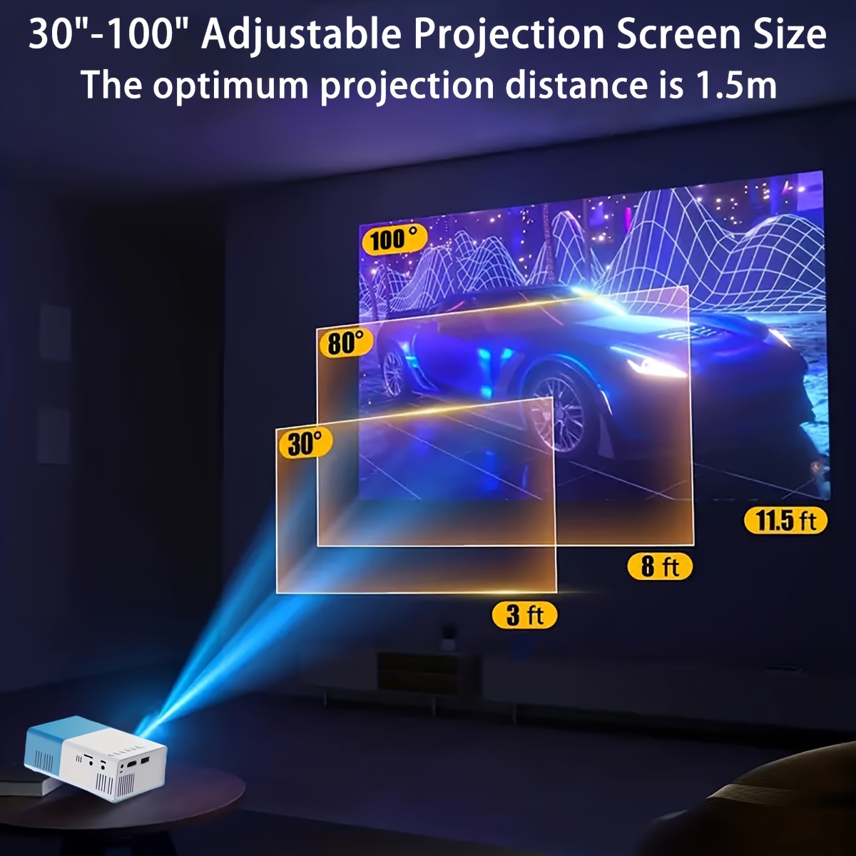 Mini Proyector Videoproyector Soporta 1080P, Proyector Portátil Cine en  Casa, para Movil/Teléfono/PC/PS4/TV Stick/HDMI, Regalo para Niños :  : Electrónica