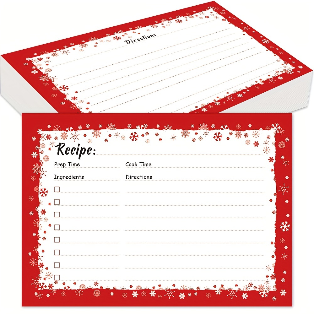 Strawberry Recipe Card Dividers 4x6 or 3x5 for Recipe 