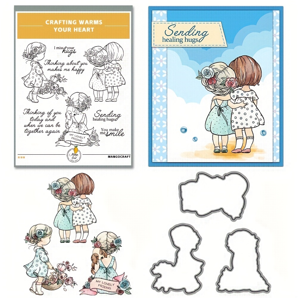 

Create Unique Photo Gifts With Mangocraft's Lovely Girls Friends Stamps & Cutting Dies!