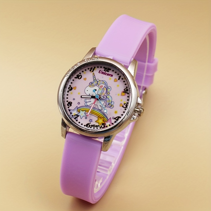  XUSHI Reloj de pulsera para niña, diseño de unicornio con  dibujos animados en 3D, arco iris, pony, reloj de cuarzo, regalo para  estudiantes, relojes para niñas (color rosa) : Ropa, Zapatos