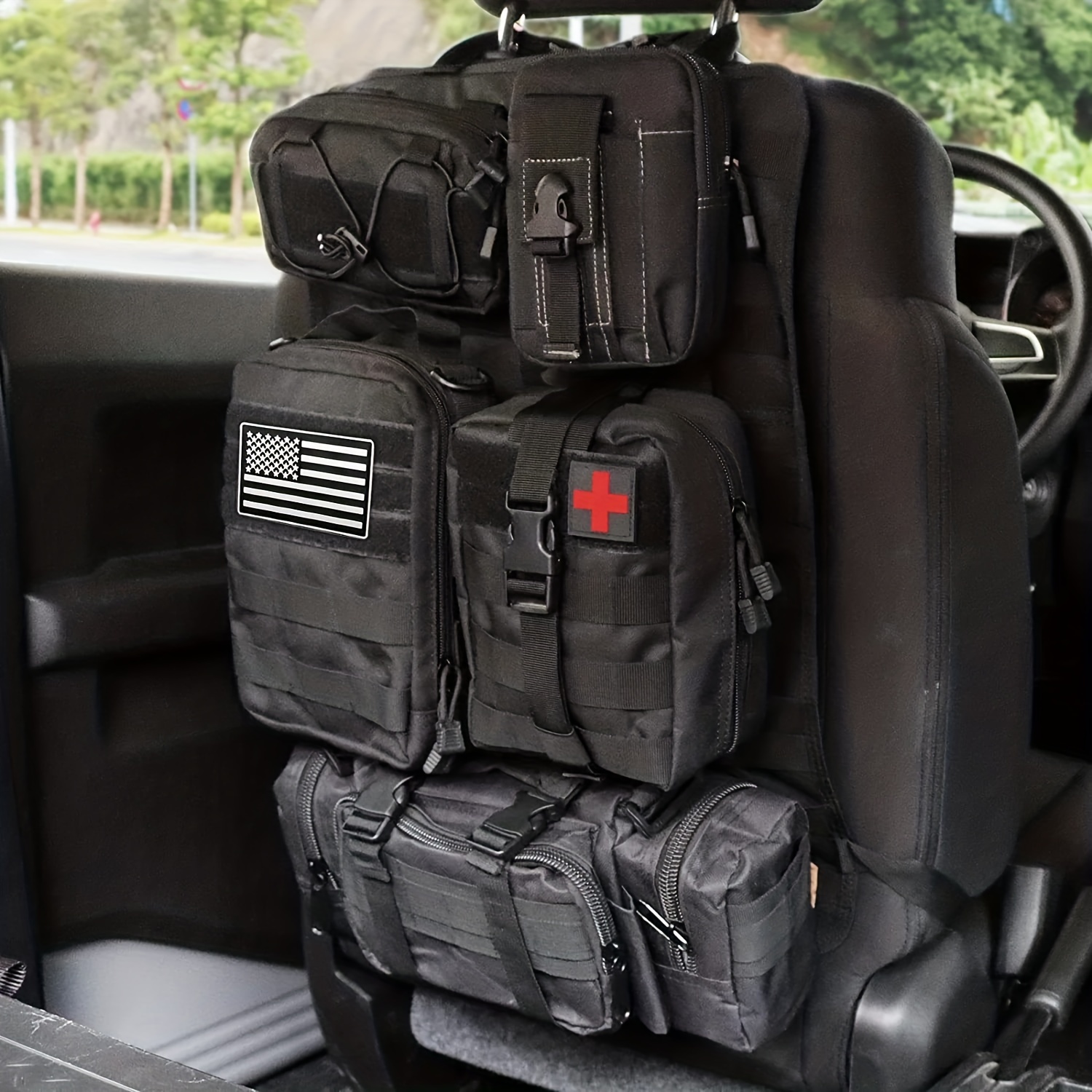 Car Back Seat Hanging Bag Organizer Tactical - Temu