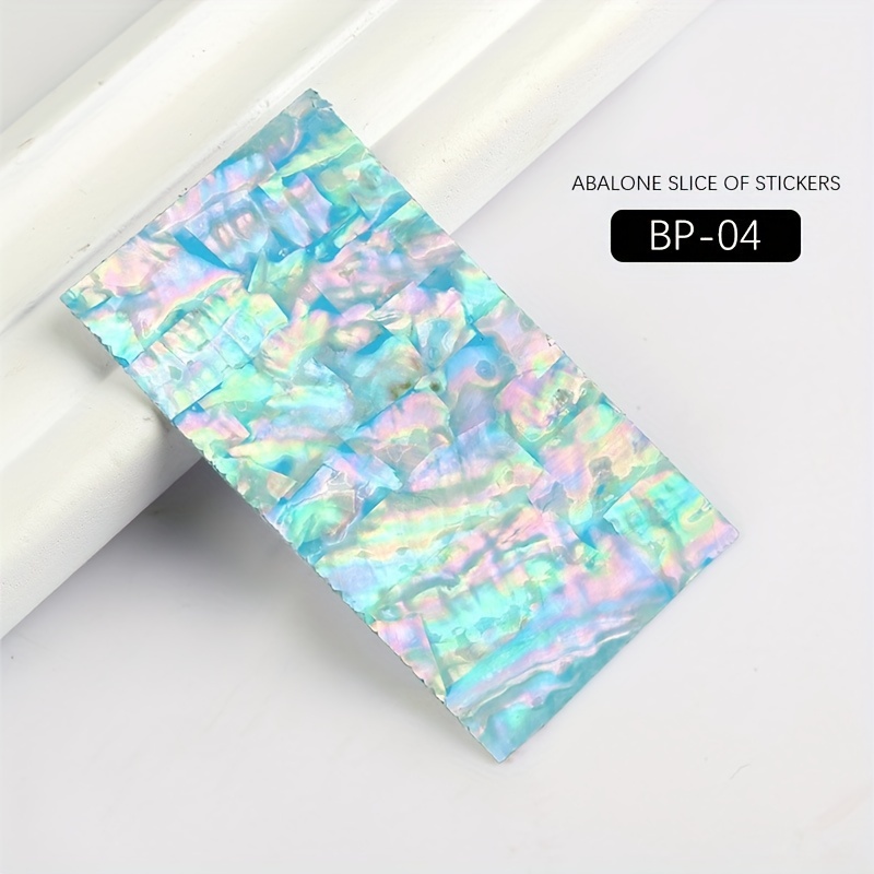 Abalone Shell Slice Nail Sticker Flakes Adhesive Decals Manicure DIY Nail Art