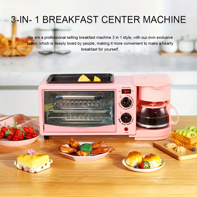 3-in-1 Multifunctional Breakfast Maker With Coffee Machine, Bread