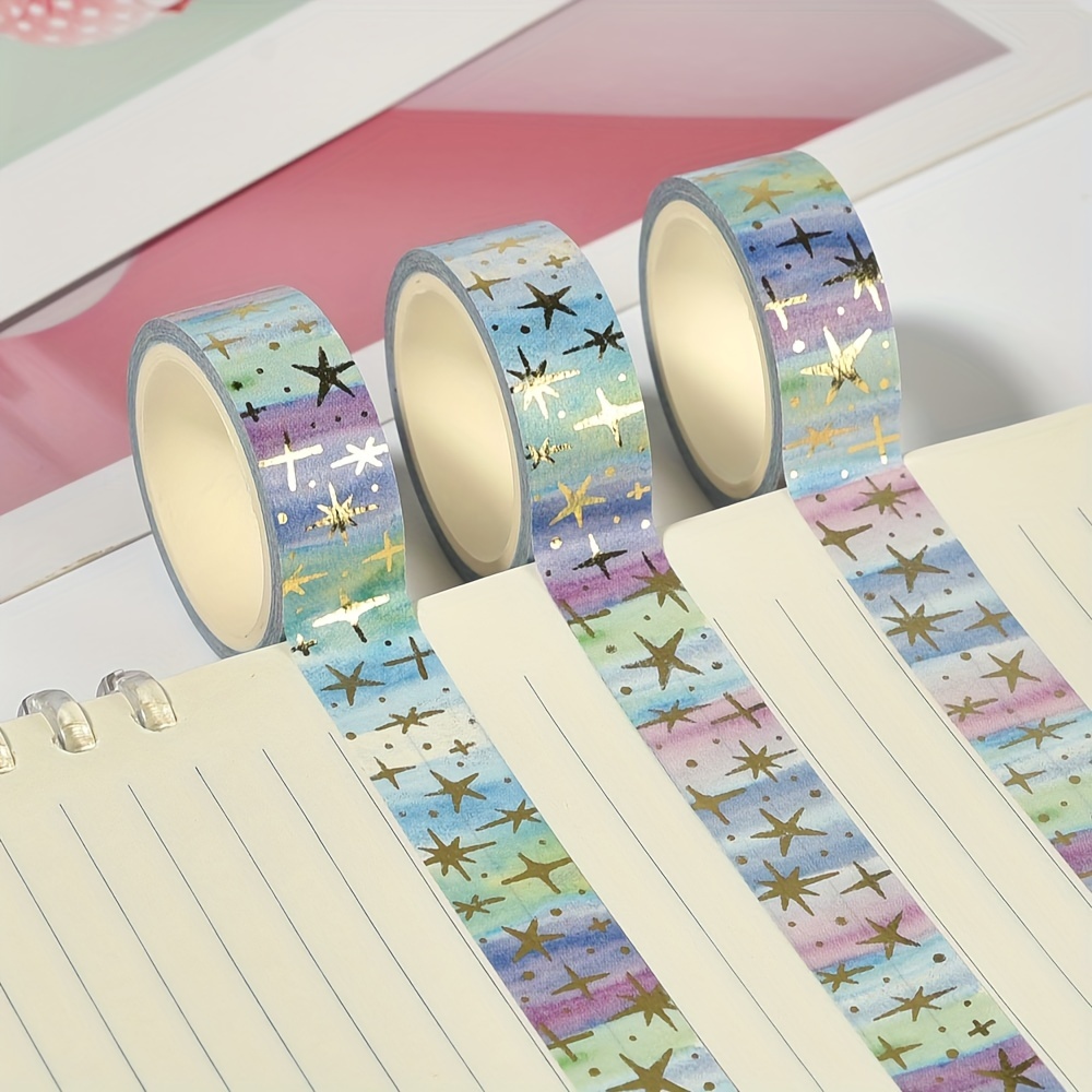 24Rolls Foil Slim Washi Tape Diy Decoration Scrapbooking Planner 3mm*5m  Masking Tape Adhesive Tape Label Sticker Stationery