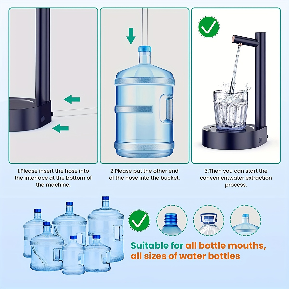 XENITE Wasserkrug-Spender, automatischer Wasserspender, Mini-Fass-Wasser,  elektrische Pumpe, lädt tragbaren Wasserspender auf : : Küche,  Haushalt & Wohnen