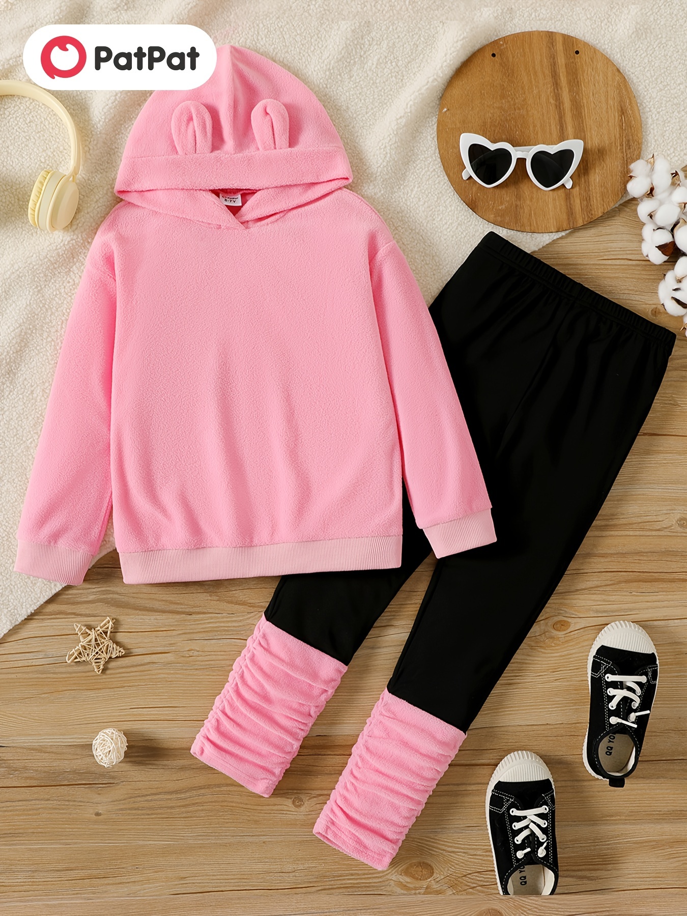 Women's Sports Sweatshirt Two Piece Set Long-Sleeved Hooded Top+Elastic  Waist Pants Suits Autumn Solid Warm Outfit Chandal Mujer - AliExpress