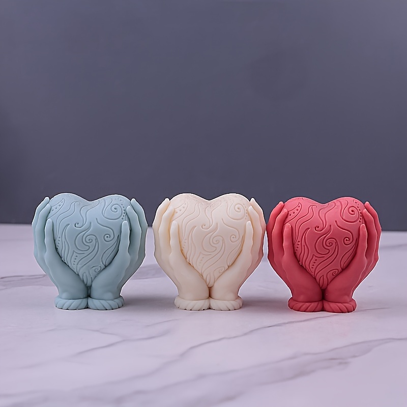 1pc Stampo In Silicone A Forma Mano Tiene Cuore Stampo - Temu Italy