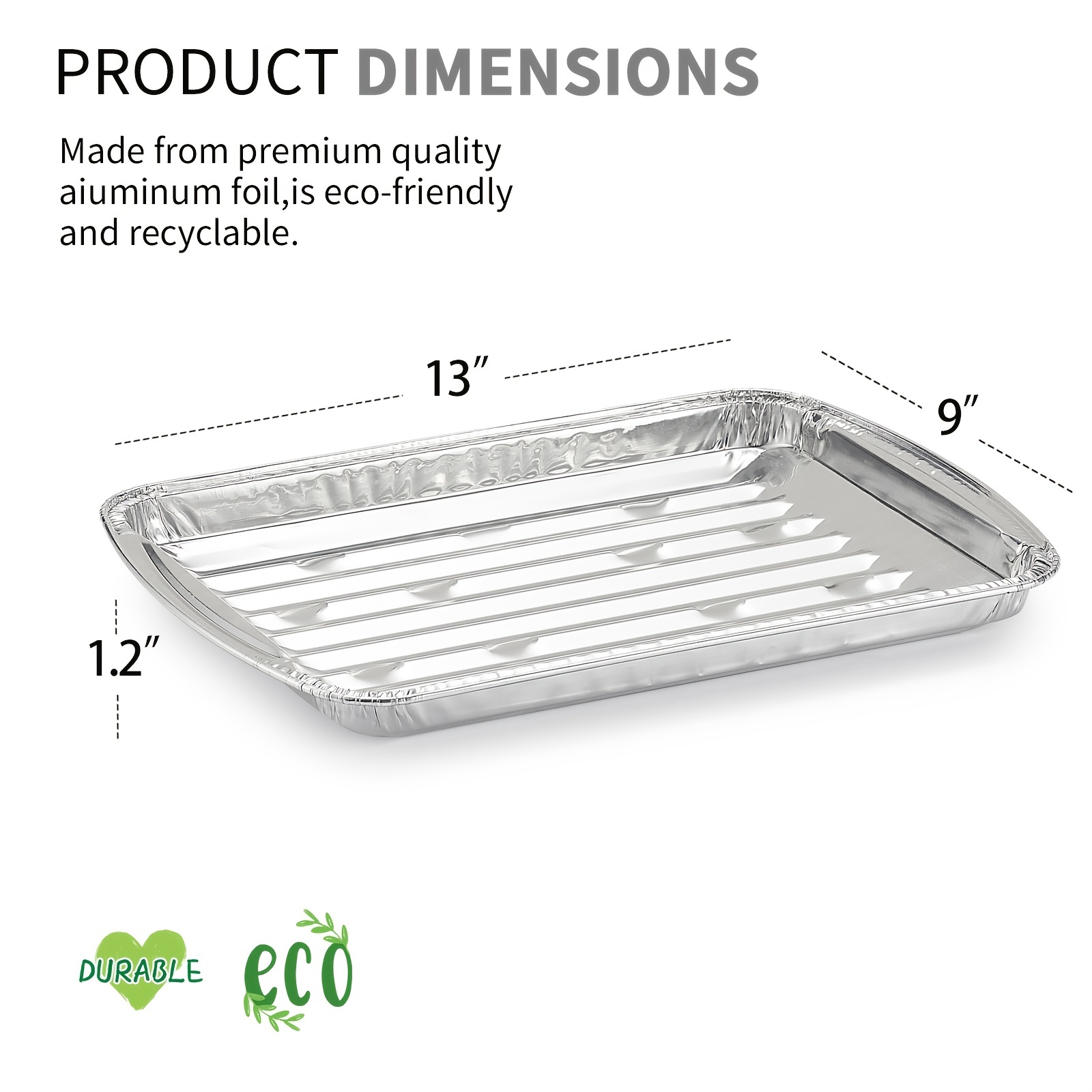 Disposable Aluminum Foil Baking Sheets, Heat Resistant Baking Pan