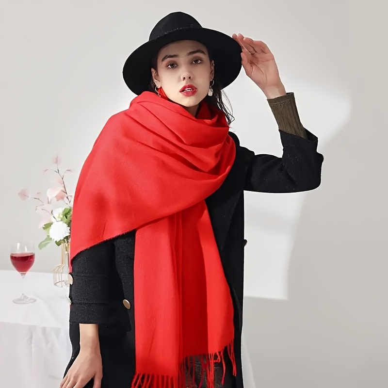 Foulard Femme Echarpe Homme Châle Écharpes Femmes Rouge Femmes