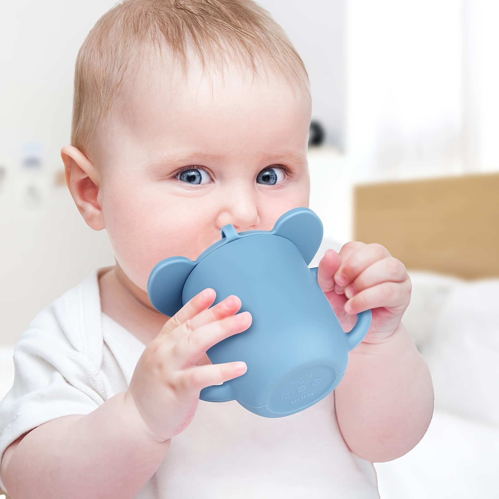 Spill-proof Baby Kids Toddler Baby Silicone Snack Cup With Lid Snack Bowl