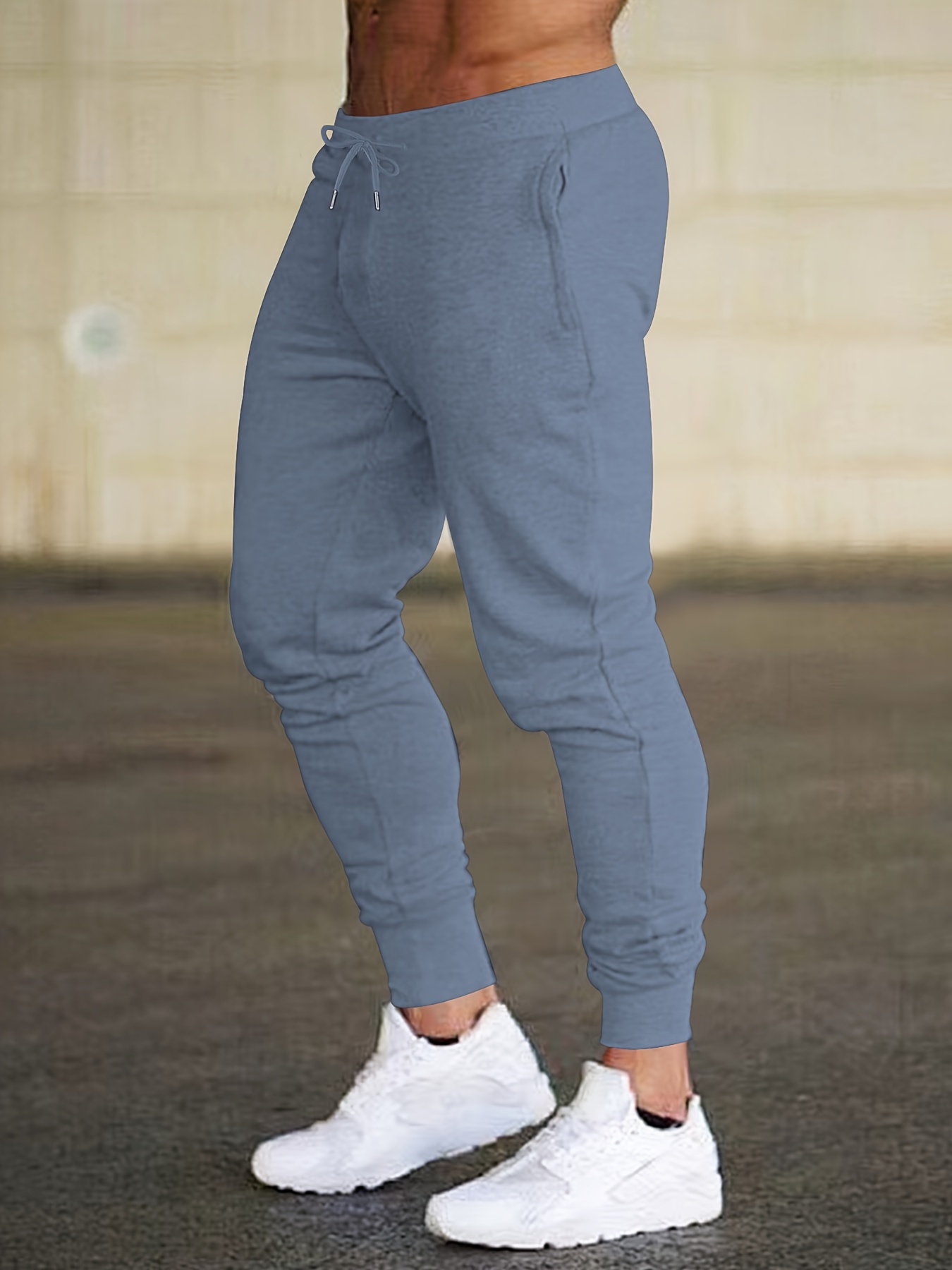 Men's Trendy Solid Quick Dry Joggers Active High Stretch - Temu