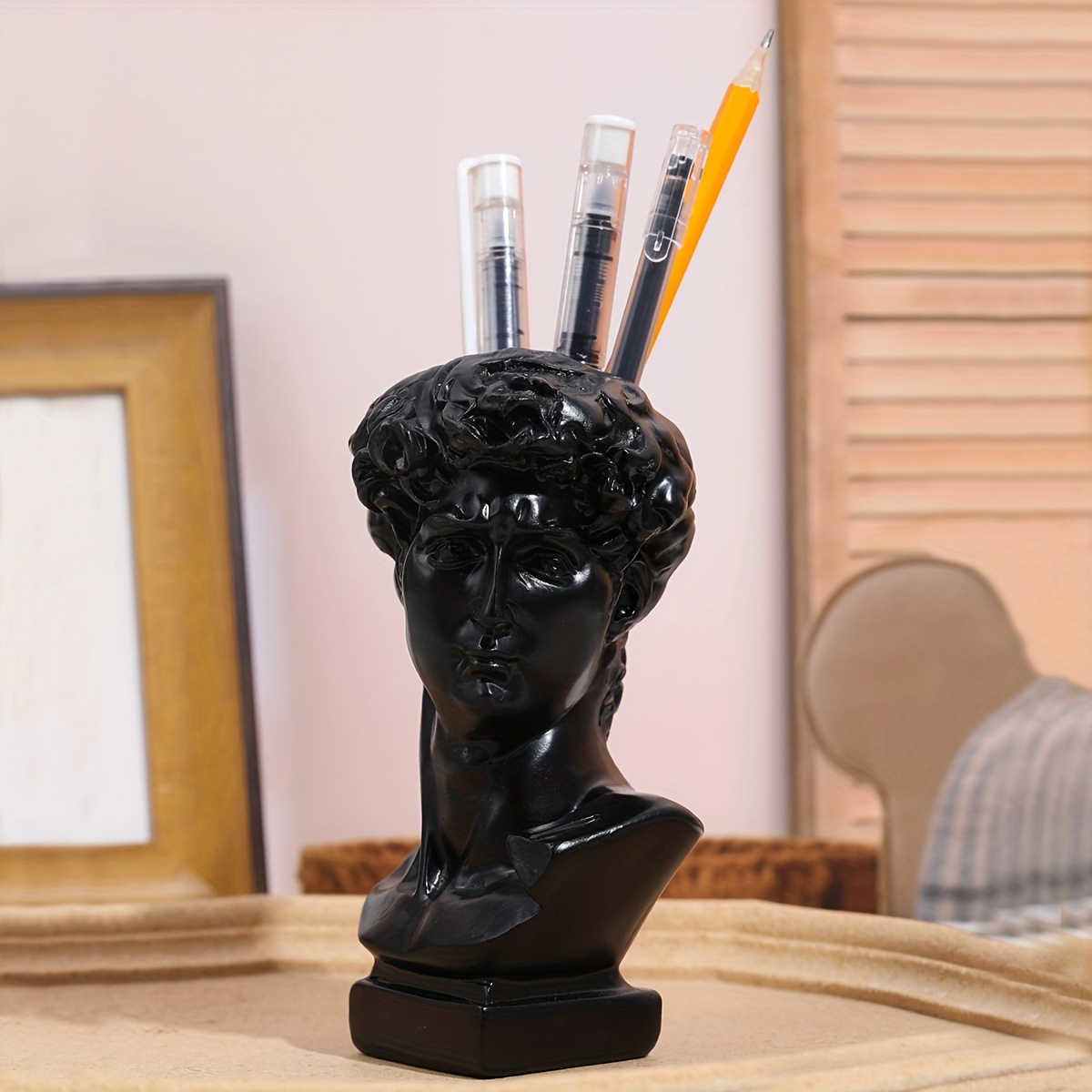 Retro David Statue Pen Holder Nordic Style Creative Pencil - Temu