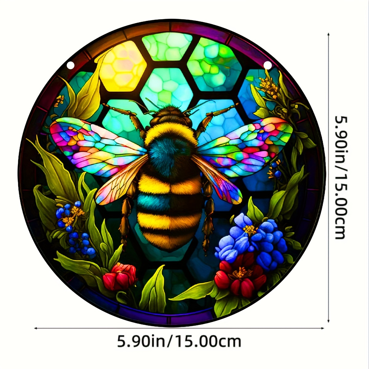 Bee Honeybee Vintage Bee Acrylic Window Decor/ Car Ornament