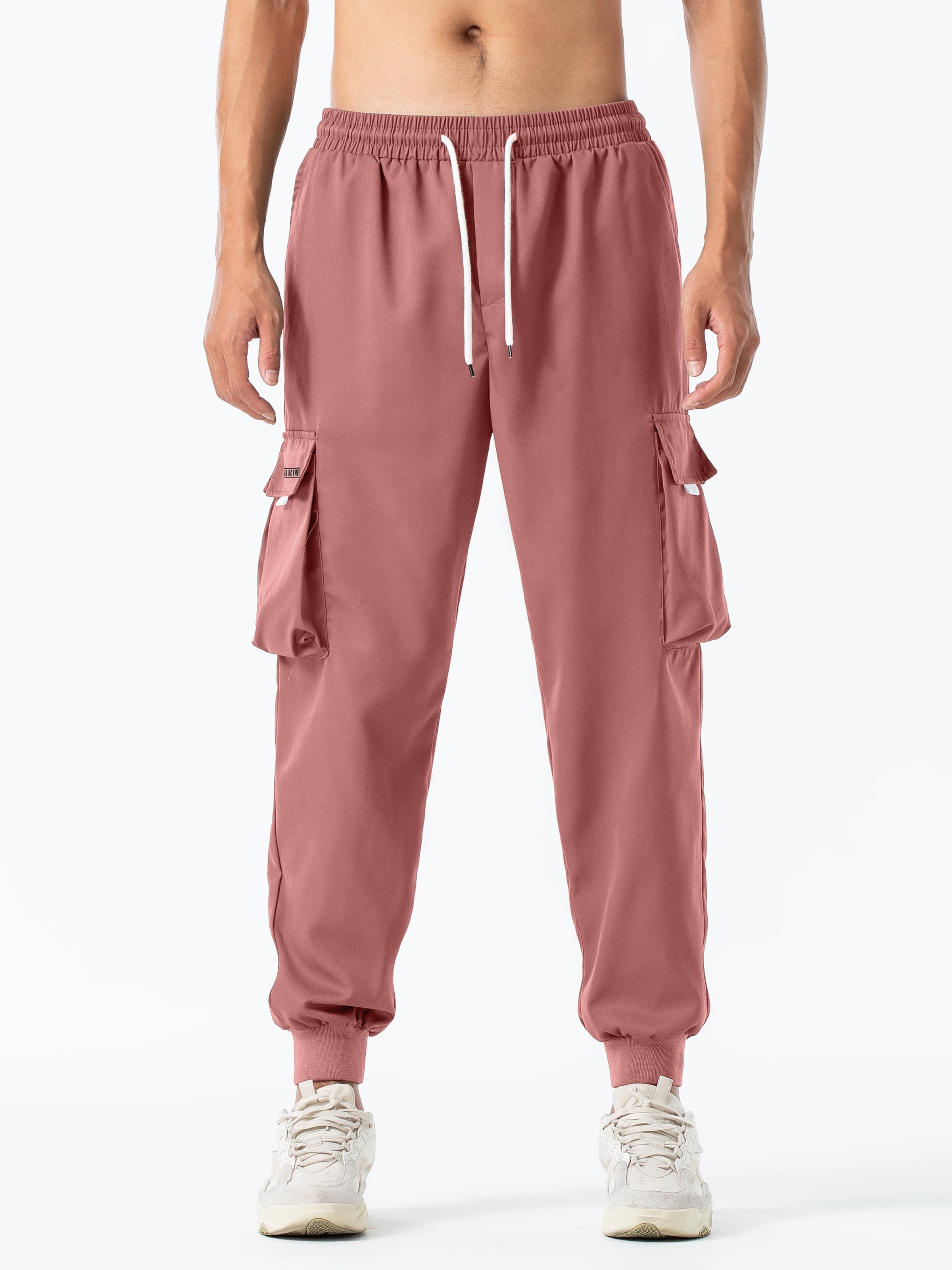 Trendy Drawstring Cargo Pants Men's Multi Flap Pocket - Temu Canada