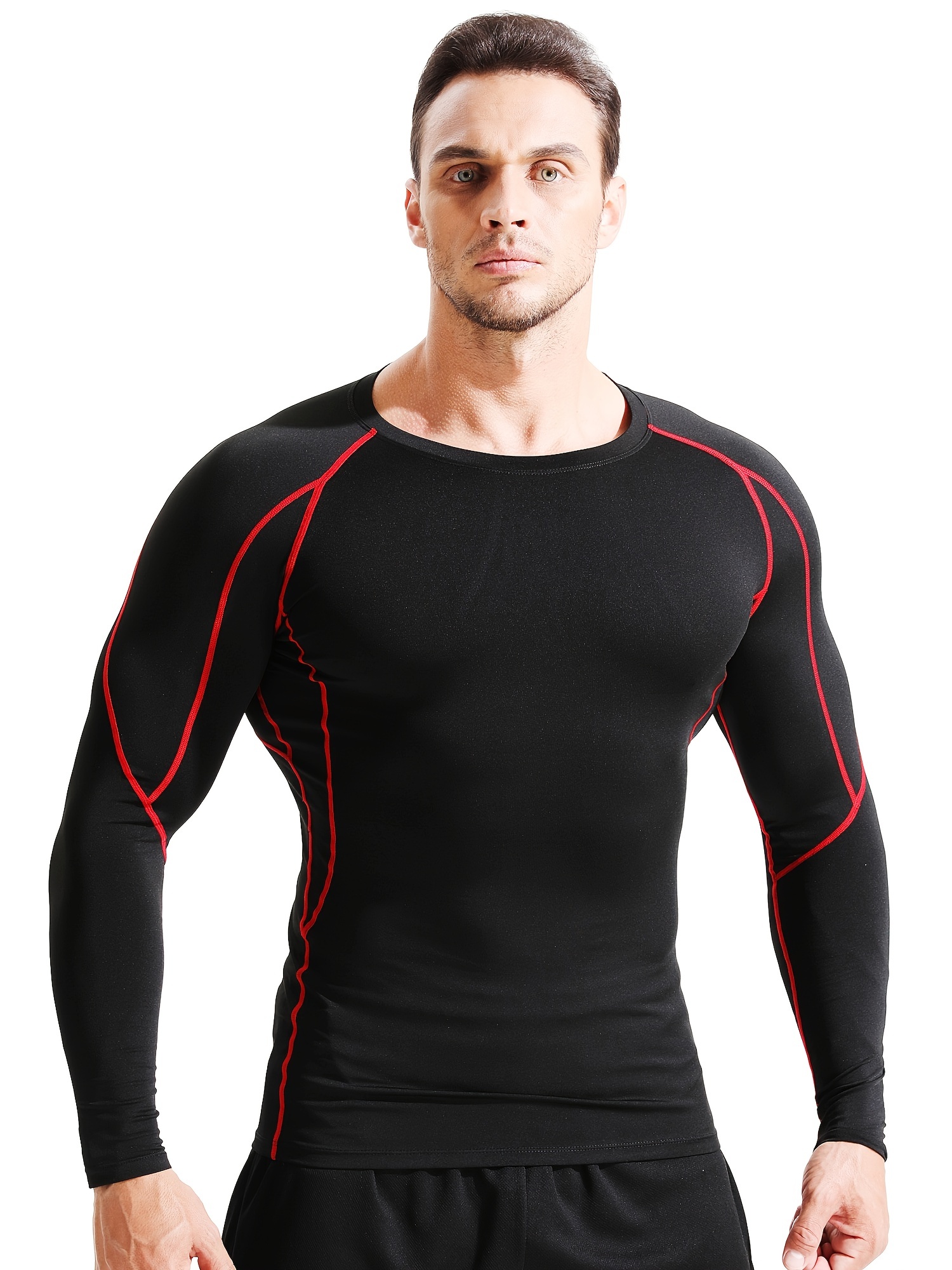 Men's Workout Shirt Active High Stretch Breathable - Temu