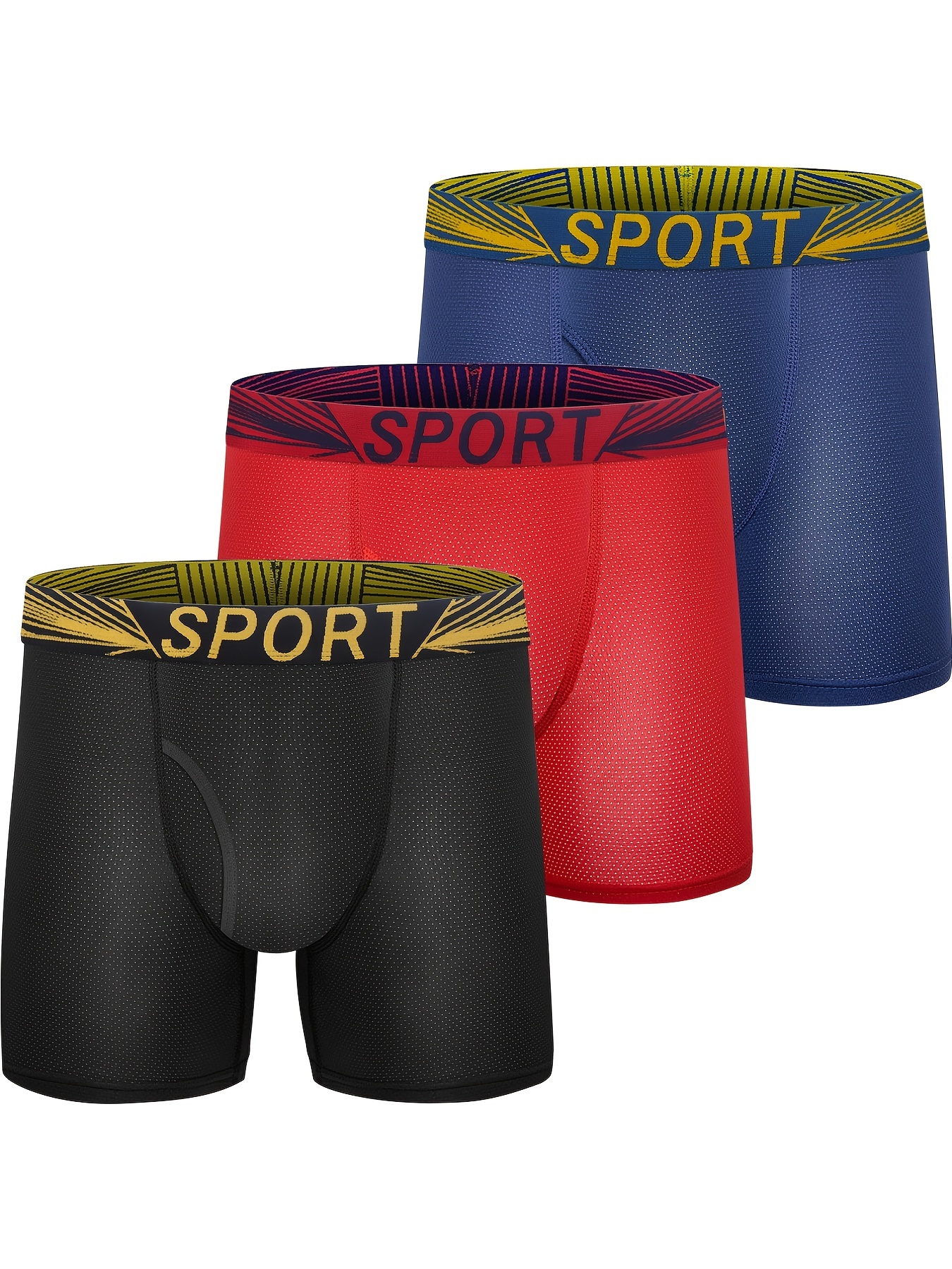 Men's Modal Cotton Mesh Breathable Boxer Briefs - Temu