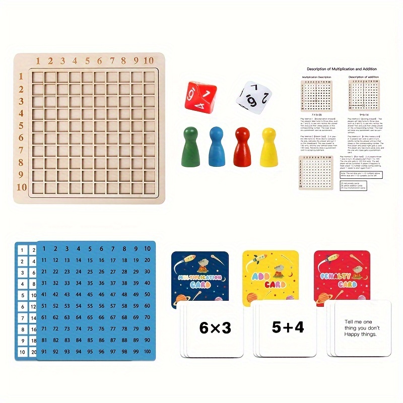 Children's Math Figure Board Game Toys Brain Development - Temu Australia