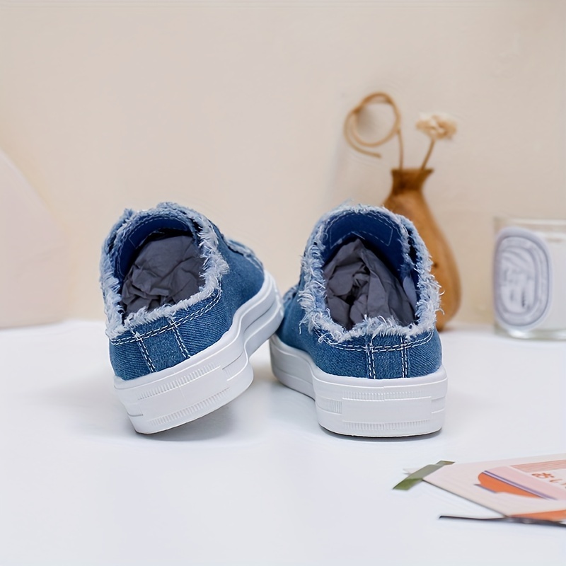 Women's Letter Patched Canvas Mules Sneakers