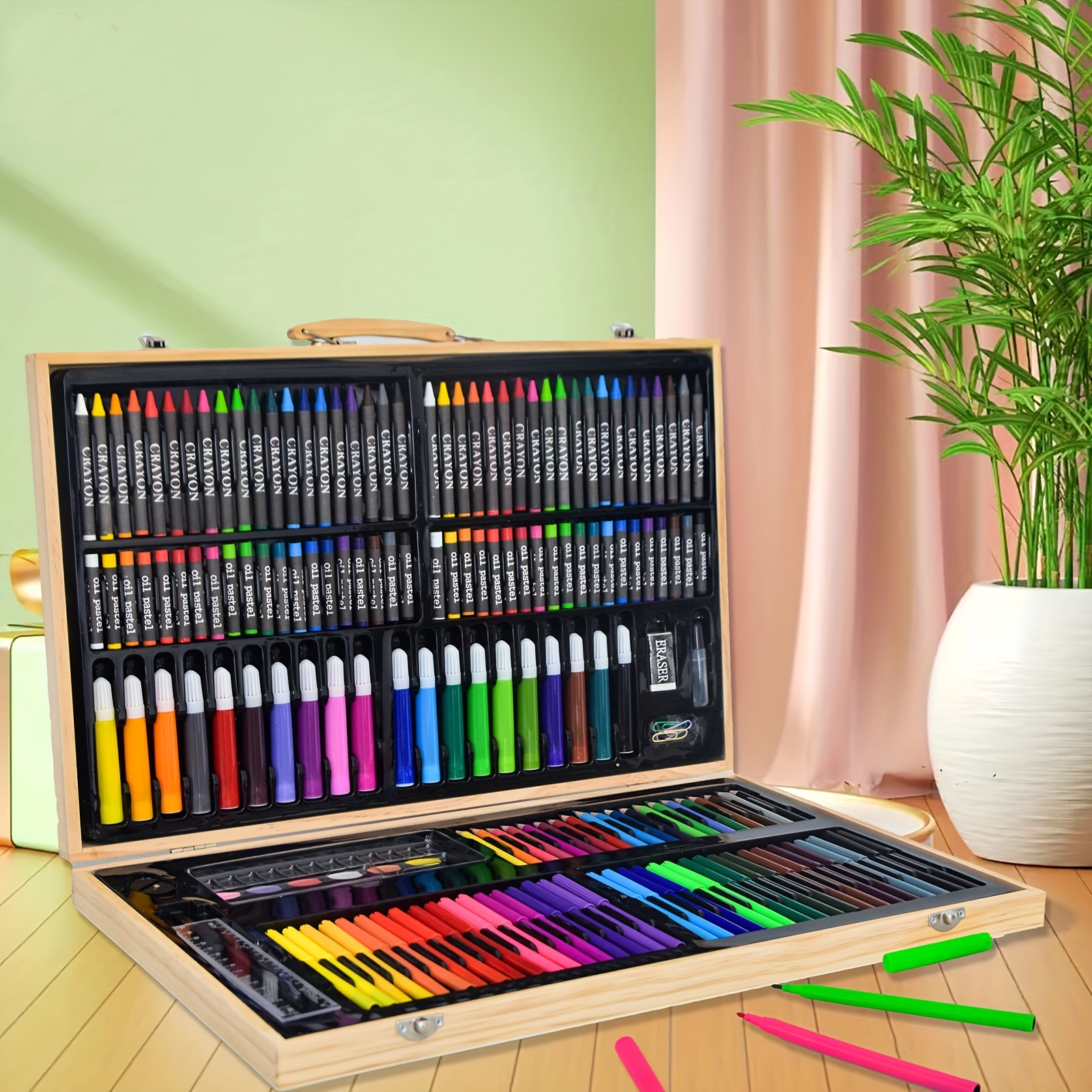 180pcs Painting Kits Oil Painting Sticks, Watercolor Pens, Crayons, Colored  Pencils, Paperclips, Palette, Pencil Sharpener, Glue, Eraser, Portable Art  Supplies For Kids, Teens And Adults, Don't Miss These Great Deals