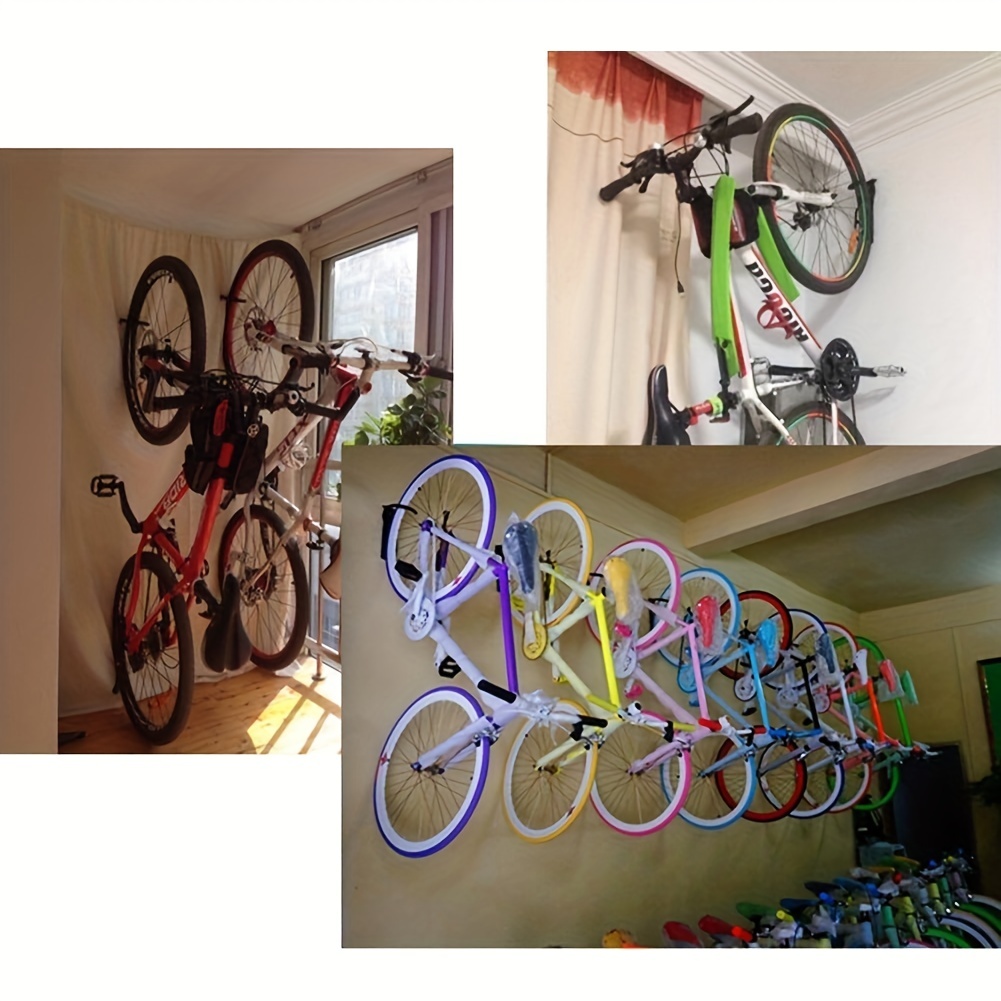 Bike Rack Garage Wall Mount Bicycles 2-Pack Storage System Vertical Bike  Hook For Indoor, Bike Storage Wall