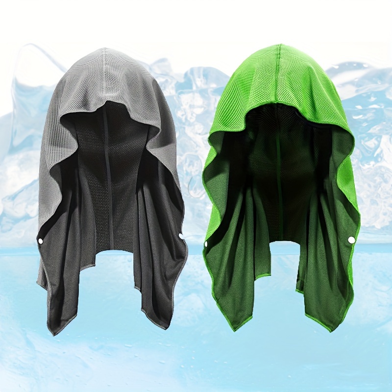 

1pc/2pcs Hooded Towel For Men & Women, Quick-dry & Absorbent For Head, Neck, Shoulders & Face, Modern Style Sports Towel For Camping, Cycling, Golf, Running, Hiking, Gym