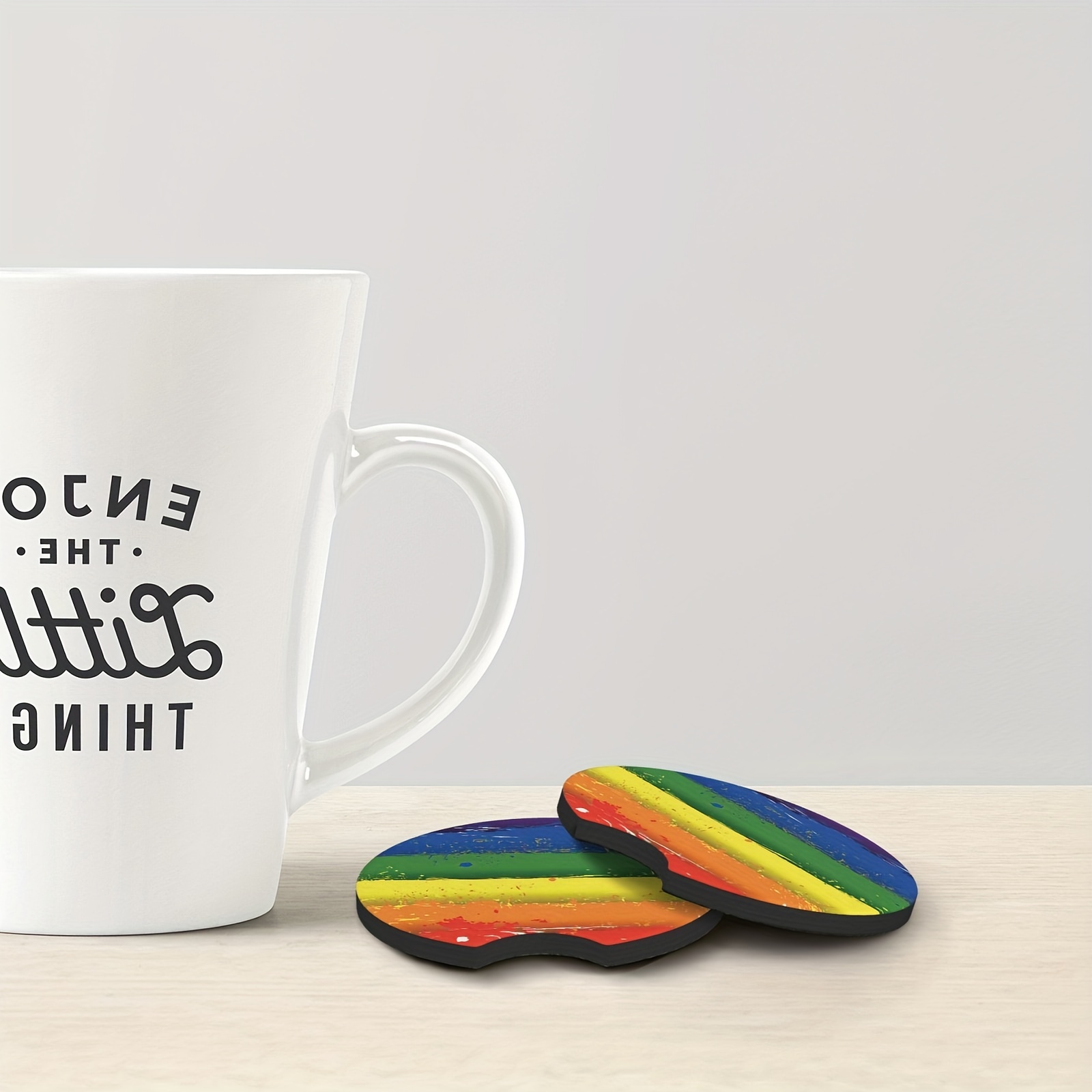 Cute Pride Pastel Melting Pride Design, Asexual flag Coffee Mug by